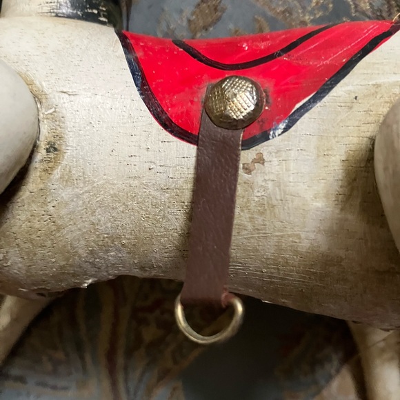 VTG Handmade Wooden Rocking Horse w/non working Music Box - Picture 10 of 11